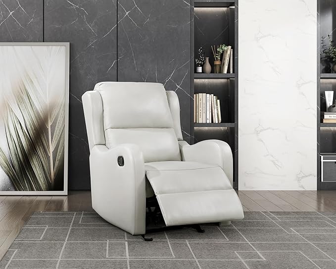 Faux Leather Upholstery Glider Reclining Chair 1pc Living Room Furniture Comfort Seating Gentle Motion