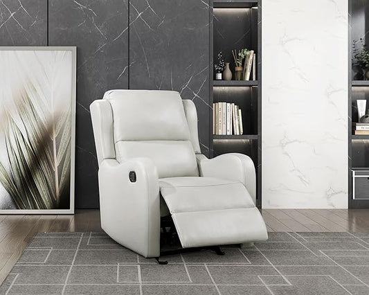 Faux Leather Upholstery Glider Reclining Chair 1pc Living Room Furniture Comfort Seating Gentle Motion