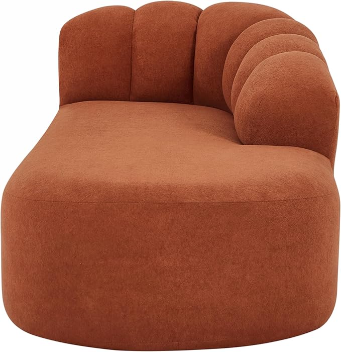 Christopher Knight Home Presie Upholstered Boneless Chaise Lounge Chair Indoor Comfy Chaise Lounge Sofa for Bedroom Modern Home Sofa Living Room No Assembly Required Burnt Orange