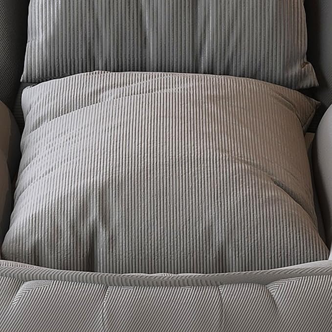 Human Dog Sofa Bed for Adult &amp Pets Corduroy Convertible Lazy Sofa Couch with 5 Adjustable Positions Comfy Upholstered Bean Bag Lounge Chair for Living Room Bedroom Gray