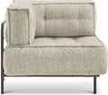 MCombo Modular Sofa Couch with Removable Cushion Accent Sofa Chair Upholstered for Living Room Apartment Office (Ivory Corner Seat)