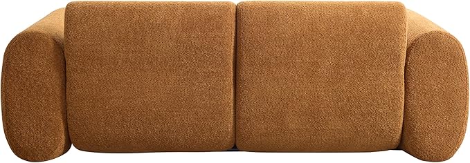 Christopher Knight Home Orri 79 Cozy Boucle Upholstered Cloud Couch 3-Seater Modern Sofa Home Sofa Living Room with Round Arm Sturdy Wooden Frame Lounge Chair Indoor Easy to Assembly Camel