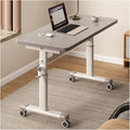 Manual Adjustable Desk Standing Desk Study Table Gaming Desks Movable Writing Table Computer Desks for Home Office Workstation Multifunctional Bedside Table(Gray80cm/31.49in)