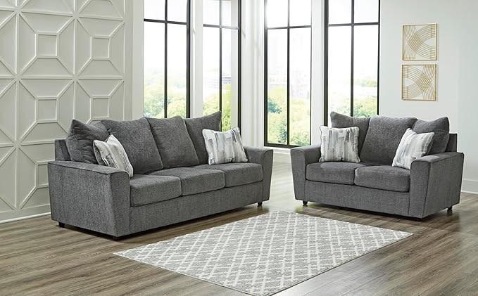 Signature Design by Ashley Stairatt Casual Sofa with Flared Arms Gray
