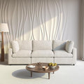 WJShome Cloud Sectional Couches for Living Room100.5 Convertible Love Seat 3 Seater Modular Sectional SofaDeep Seater Furniture SetsBeige