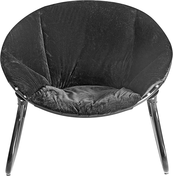 Urban Lifestyle Micromink Rocking Saucer Chair Black