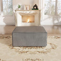 DONICK Premium Modern Modular Sectional Comfy Cloud Couch Corduroy Sofa with Deep Seat Upholstered Couches DIY Combination No Assembly Required for Living Room Bedroom Gray Ottoman