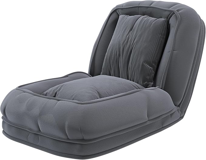 Modern Folding Lazy Sofa Bed Human Dog Bed for Adults with Soft Pillows Upholstered Floor Lounge Chair with5 Adjustable Position for Living Room Bedroom