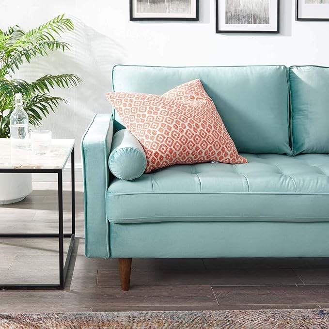 Modway EEI-3764-MIN Valour Performance Velvet Sofa Mint