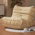 Bean Bag Chairs for Adults Giant Bean Bag Chair Memory Foam BeanBag Chair Bean Bag Sofa with Filler Faux Fur Fireside Beanbags Lazy Sofa for Living Room Bedroom Office (Khaki Teddy Single)