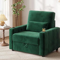 39 Inch Accent Chair Velvet Fabric Comfy Oversized Single Sofa Armchair with Storage USB Cup Holders Easy Installation Modern Chairs for Living Room Game Room