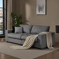 87'' Sofa Couch with Hidden Storage Space Modern Sofa for Living Room Comfy Upholstered 2-Seater Large Couch with Extra Deep Seat for Apartment Gray