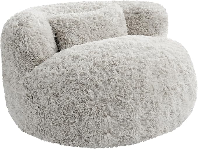 CHITA Compact Expandable Lounge Chair with Pillow Ideal for Living Room Fog