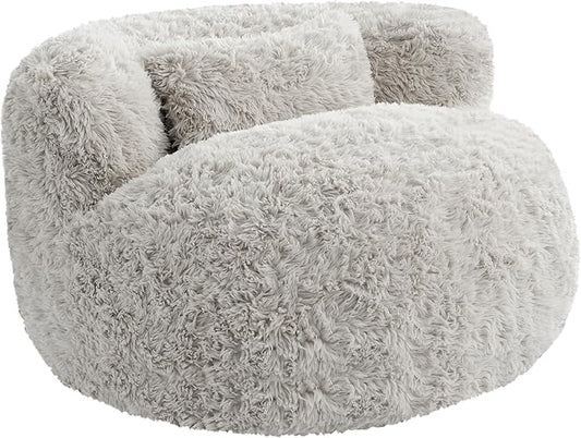 CHITA Compact Expandable Lounge Chair with Pillow Ideal for Living Room Fog