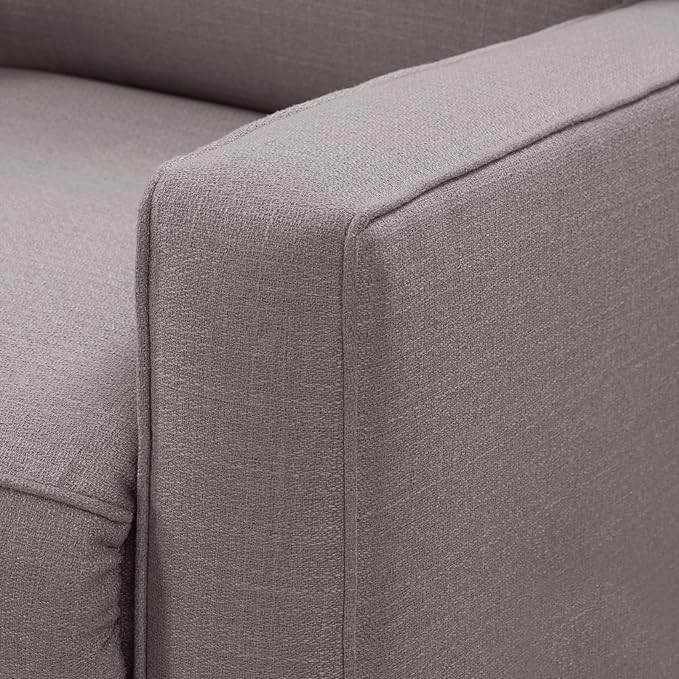 Harkawon Swivel Rocker Recliner Chair Glider Rocker Recliner Rocking Chair Nursery Fabric Chair with High Back Deep Seat for Living Room Bedroom (Brownish Grey-tan)