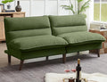 72 Futon Sofa Bed Futon Couch with Adjustable Backrest Recliner Small Loveseat for Living Room Office Apartment Corduroy Loveseat Green