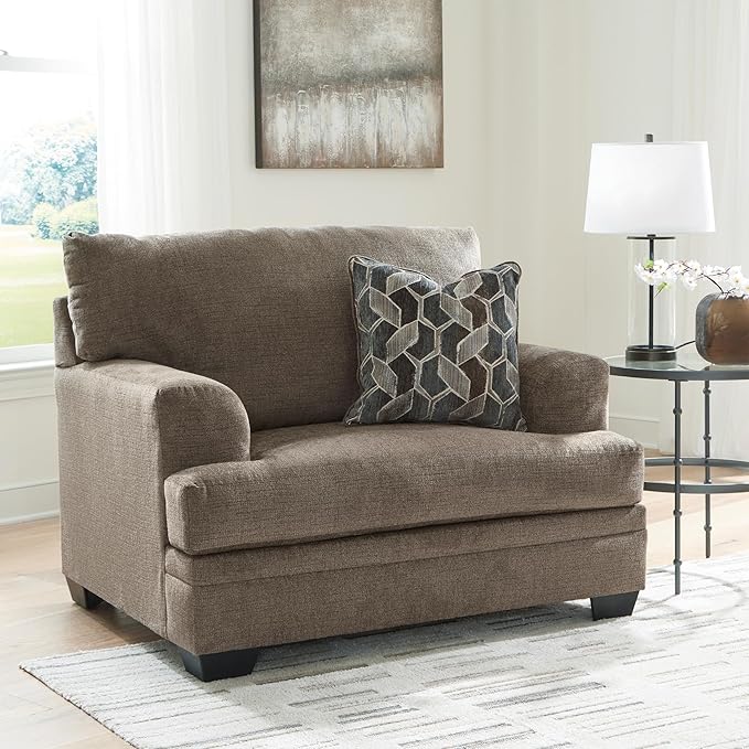Signature Design by Ashley Stonemeade Contemporary Upholstered Oversized Chair with Reversible Cushion Gray