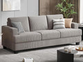 Fadware Sofa Couch 3 Seater Sofa with Suppleness Armrests Fabric Deep Seat Sofa with Upholstered Cushion&amp Backrests Modern Comfy Couch for Living Room Apartment