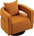 Aoiy &amp Wifon 28.95 W Swivel Accent Chairs for Living Room 360 Degree Swivel Barrel Chair Living Room Accent Chair Boucle Caramel