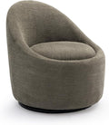 COLAMY Chenille Fabric 360 Swivel Accent Chair Set of 1 Green