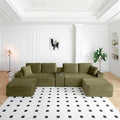 150 Oversized U Shaped Cloud Sectional Couches for Living Room Comfy Fluffy Corduroy Upholstered Boneless Couch Large Modular Sectional Sofa with Ottomans Cup Holder USB Port Console | Storage