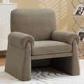 Oversized Accent Chair Comfy Living Room Chairs Single Sofa Chair with Thick Cushion and Armrests Upholstered Arm Chair for Living Room Modern Armchair Reading Chair for Bedroom Grey