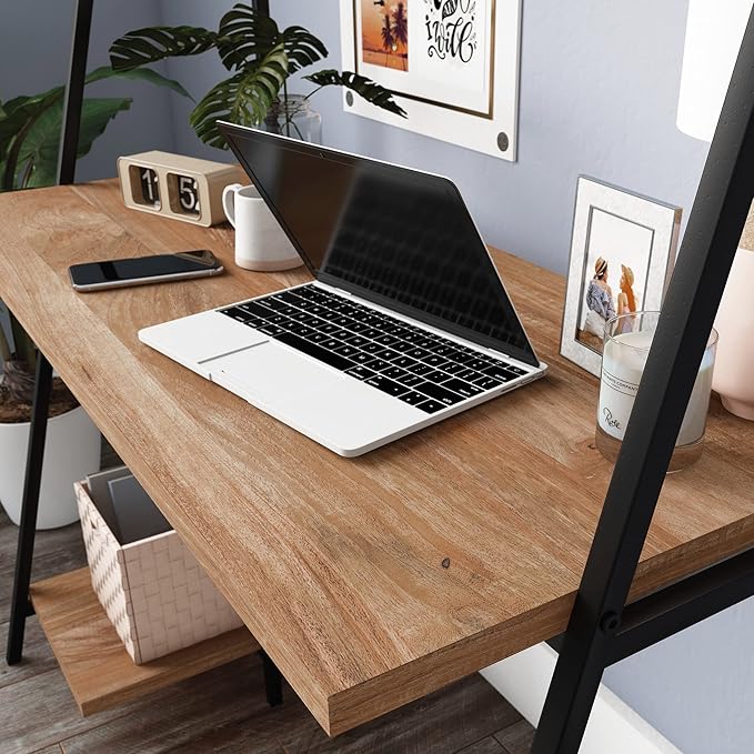 Sauder North Avenue Modern Computer Desk with Hutch for Office Sindoori Mango Finish