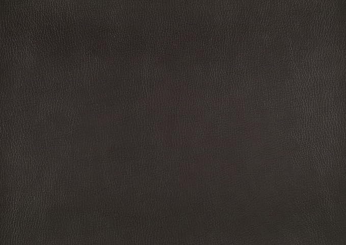 Push Back Reclining Chair Dark Brown Faux Leather Modern Living Room Chair for Relaxation Solid Wood Frame