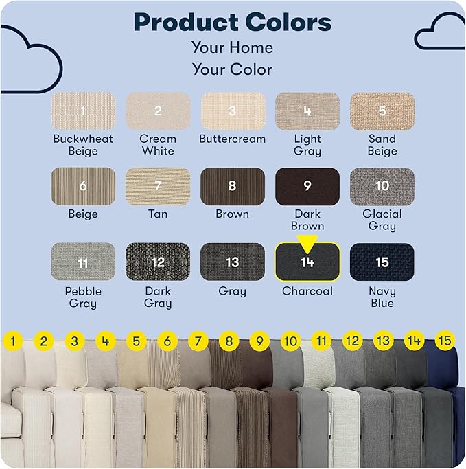 Serta Palisades 78 Track Arm Sofa Easy Care Polyester Soft Pillow Back Pocket Coil Seat Cushions Removable Covers Loveseat or Couch for Small Spaces Living Rooms or Bedrooms Charcoal