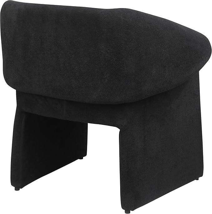 Coaster Home Furnishings - Ramsey - Fabric - Upholstered Accent Chair with Curled Arms Boxed-Edge Seat Cushion and Wooden Frame - Living Room - Black - 907524