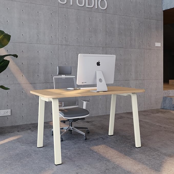 Modular Computer Office Desk Modern Style Small Study Writing Workstation Table for Home &amp Business Large (55 x 28)