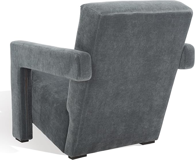 SAFAVIEH Couture Collection Taylor Modern Navy Velvet Upholstered Accent Chair (Fully Assembled)