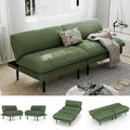 70 Futon Sofa Bed 4 in 1 Multi-Function Couch Sleeper with Adjustable Backrest Modern Convertible Futon Recliner Small Loveseat for Living Room Dorm Green