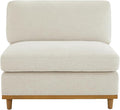 CHITA Modern Down Filled Upholstered Middle Armless Sofa for Sectional Modular Couch Linen