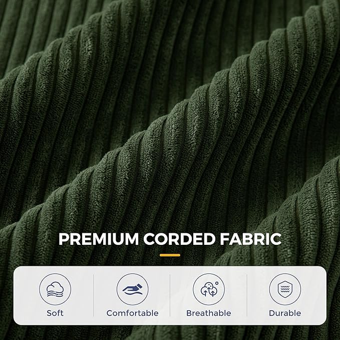 MAXYOYO Modular Sectional Sofa Couch Foldable U Shaped Cloud Couch with Pillows Tufted 6-Seat Boneless Sleeper Lounger Floor Sofa Bed for Living Room No Assembly Required Dark Green