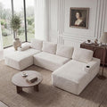 134 Modular Sectional Sofa Cloud Sectional Couch with Deep Seats Built-in Cup Holders &amp Side Pockets Upholstered Boneless Modern Modular Corduroy Sofa Couch with Chaise for Living Room Bedroom