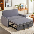 FONTOI Sleeper Sofa Bed with Pull Out Bed 53 Convertible Loveseat Sofa with Adjustable Backrest Small Pull Out Couch Bed for Living Room Office Bedroom Apartment Grey