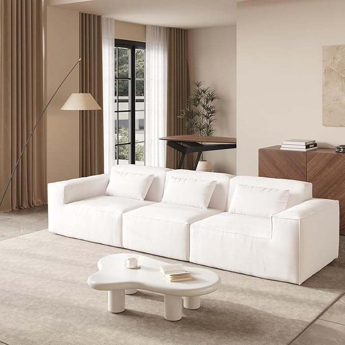 JACH 118 Modular Sectional Sofa Huge Plus 3 Seater Cloud Couch Modern Comfy Cloud Couches Sofas Furniture for Living Room Office Apartment Beige