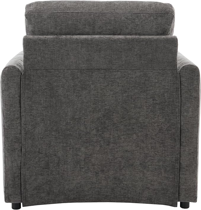 31.9 Oversized Cozy Upholstered Armchair Chenille Fabric Cloud Sofa Double Cushion Single Sofa Plush Cushion Armchair for Living Room Office Apartment (Grey-1c)