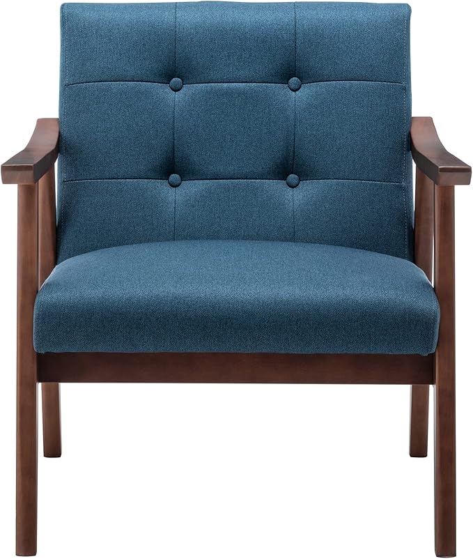 Convenience Concepts Take a Seat Chairs Dark Blue Fabric/Espresso