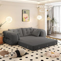 Polibi 78.7 Foldable Sleeper Sofa Bed - 3-in-1 Lazy Sofa Couch Human Dog Bed with Teddy Fabric &amp Foam Filling for Living Room Guest Bed Playroom No Assembly Required (Grey)