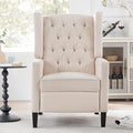 Push Back Recliner ChairEasy Chairs for Small SpacesComfy ArmchairReading Recliner Chairs for AdultsLiving Room Accent Chair Wingback and Rivets Design for Modern Recliner Chair(White)