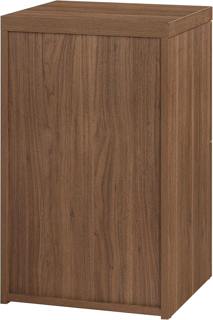 OSP Home Furnishings Alpine 2-Drawer Vertical File with Lockdowel Fastening System 16.75 inches Wide Majestic Walnut Finish