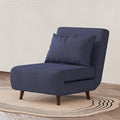 Convertible Sleeper Chair 3 in 1 Folding Single Chair Sleep Turns into Bed Sofa Bed for Adults Foldable Twin Chaise Lounge for Living Room Bedroom Sturdy Wood Frame and Easy Assembly