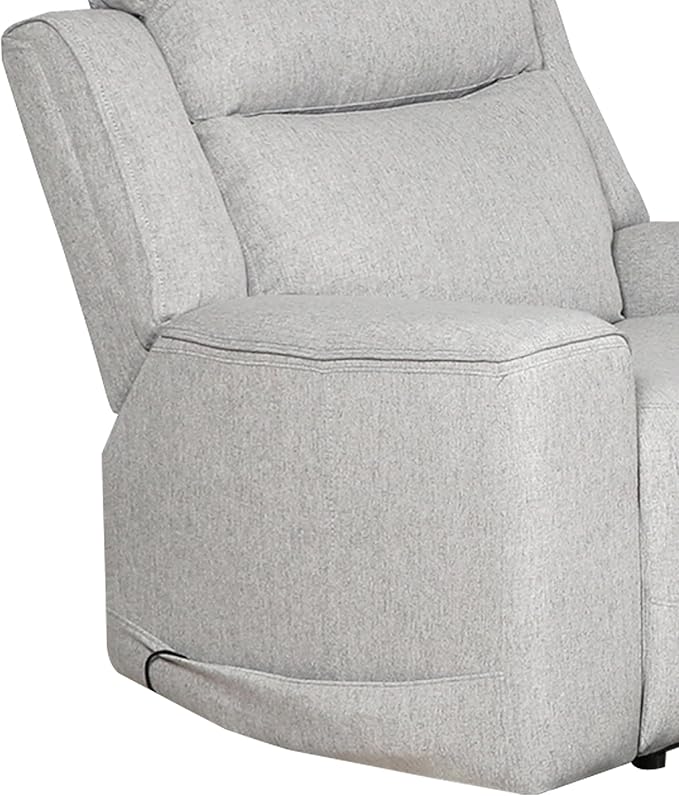 AC Pacific Amelia Upholstered Recliner Chair with Plush Comfort Adjustable Inclining Feature Sleek Design for Stylish Relaxation Living Room Furniture for Modern Homes White