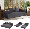 COMAX Boneless Couch Futon Sofa Bed Couches Versatile Queen for Living Room 79 4 in 1 Convertible Sleeper Corduroy Couch Foam in a Box Foldable Fold Out Floor Mattress No Assembly Required Grey