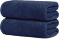 Tens Towels Pack of 2 Extra Large Bath Sheets 35 x 70 Inches 100% Cotton Larger &amp Lighter Weight Quicker to Dry Super Soft &amp Absorbent Oversized Bath Towels Navy