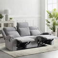 Large Manual Reclining Sofa – 3-Seater Chenille Reclining Couch with Cup Holders Wide Seat Easy Assembly &amp Spill-Resistant Fabric – Cozy Reclining Sofa for Living Room Apartment RV