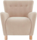 SAFAVIEH Couture Collection Carey Tan Faux Shearling Accent Chair (Fully Assembled)
