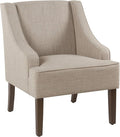 HomePop Swoop Arm Accent Chair Tan